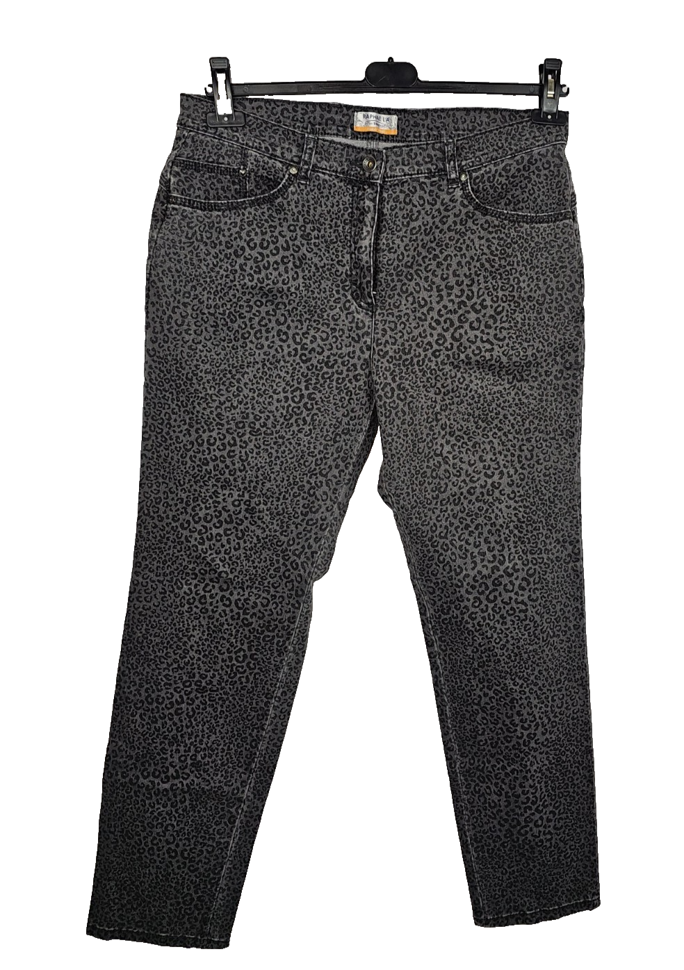 EK7984 Damen Jeans von Brax, grau mit Leo Muster, Gr.440