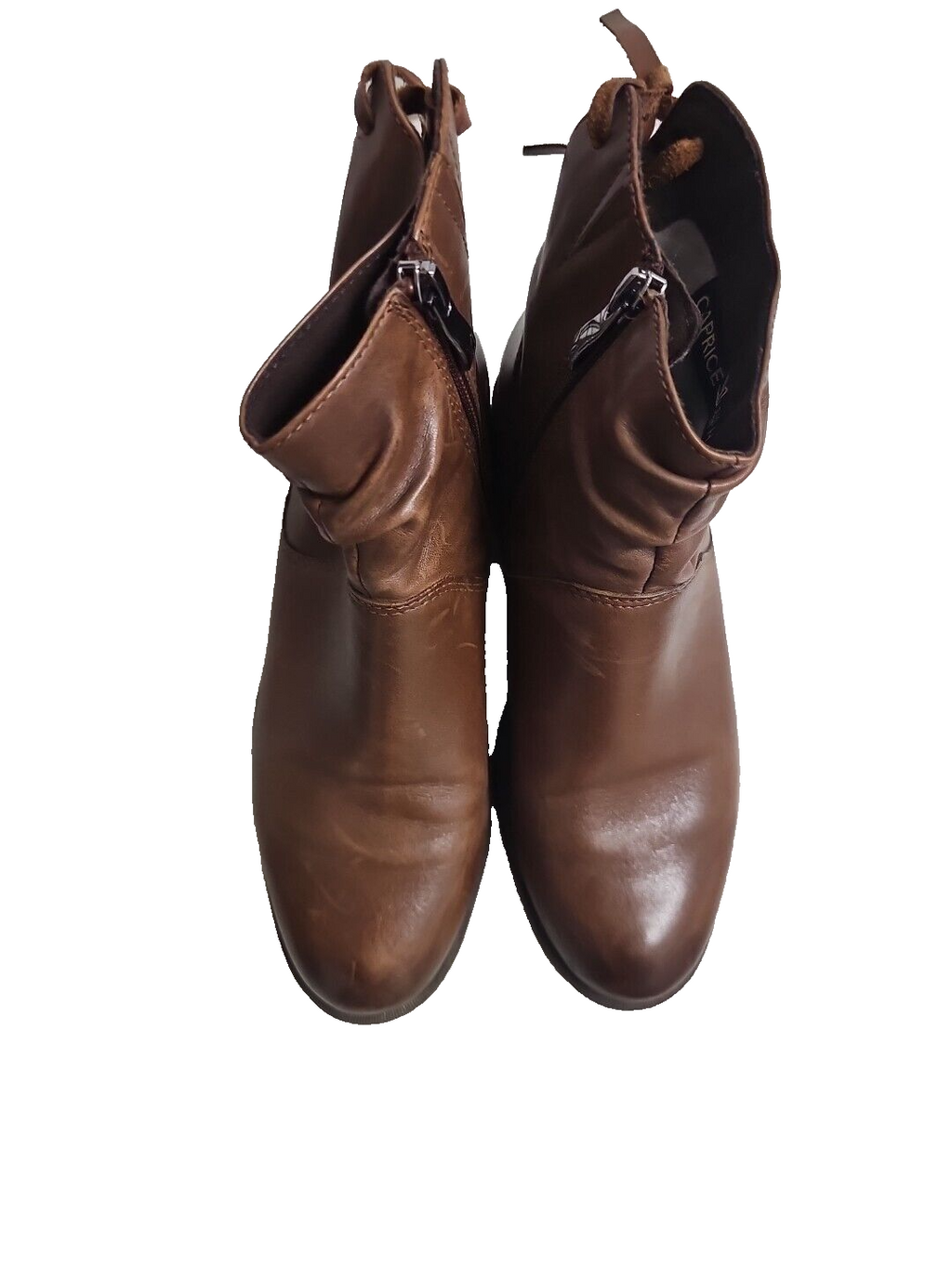 ES 7 Echtleder Stiefelette Braun Caprice Wie Neu2