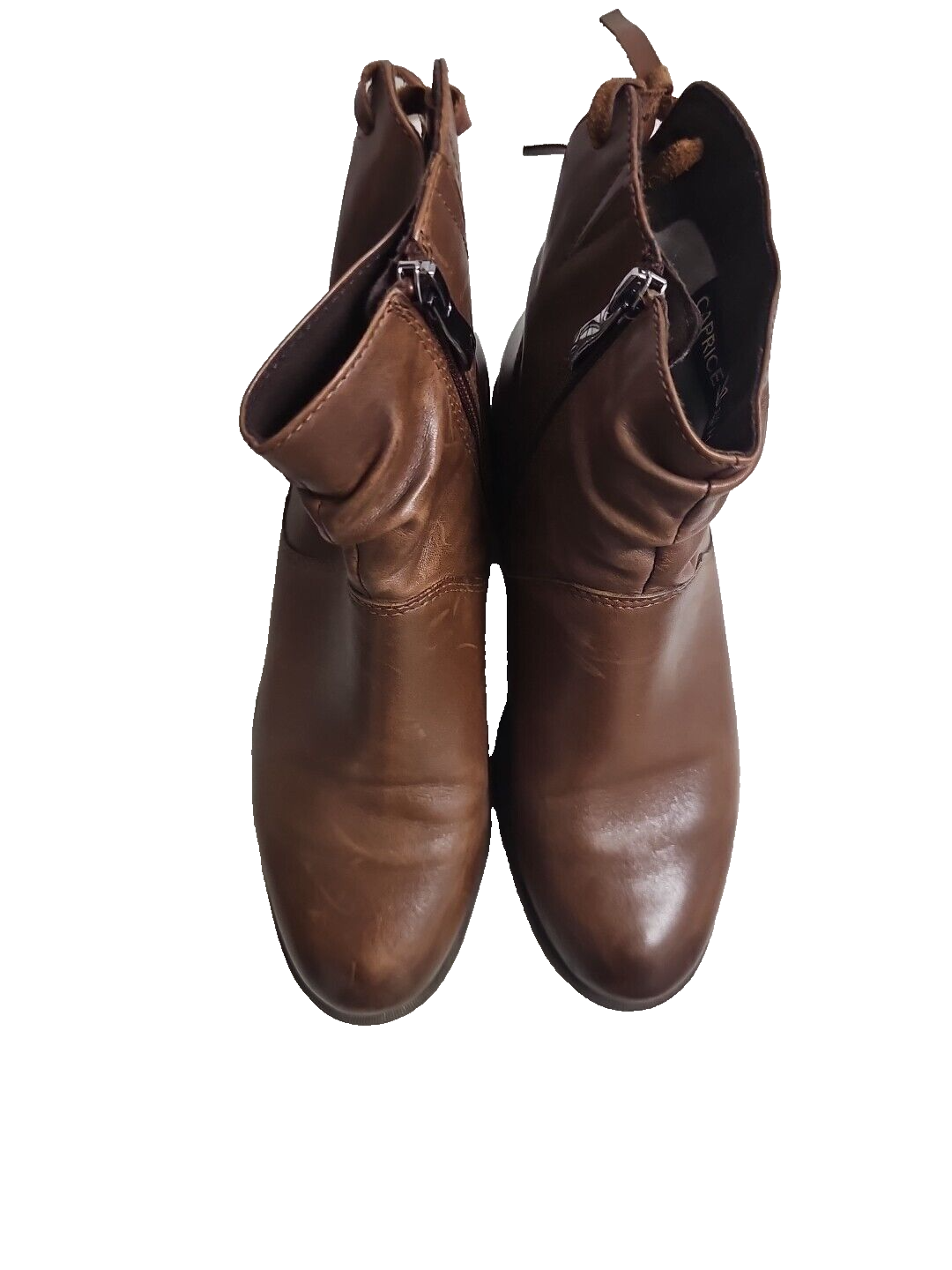 ES 7 Echtleder Stiefelette Braun Caprice Wie Neu2
