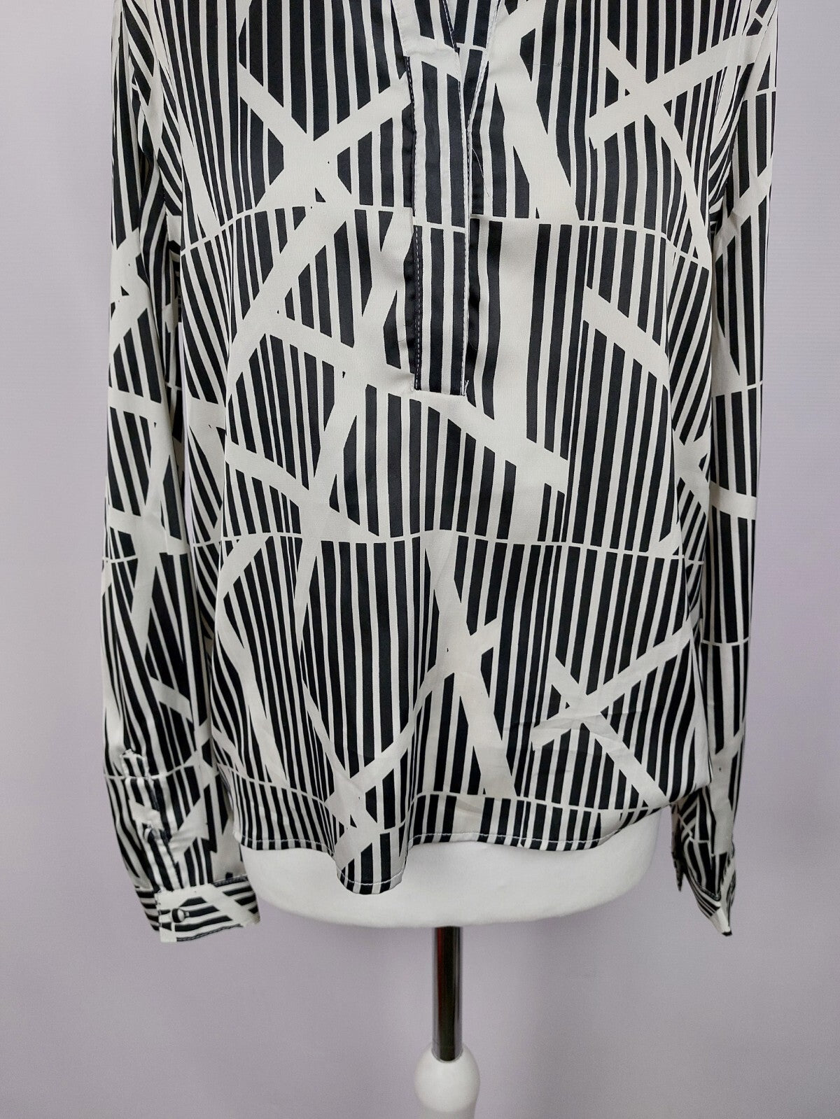 EK4384 Damen Bluse von Ynony Me, schwarz/weiß, Gr. L2
