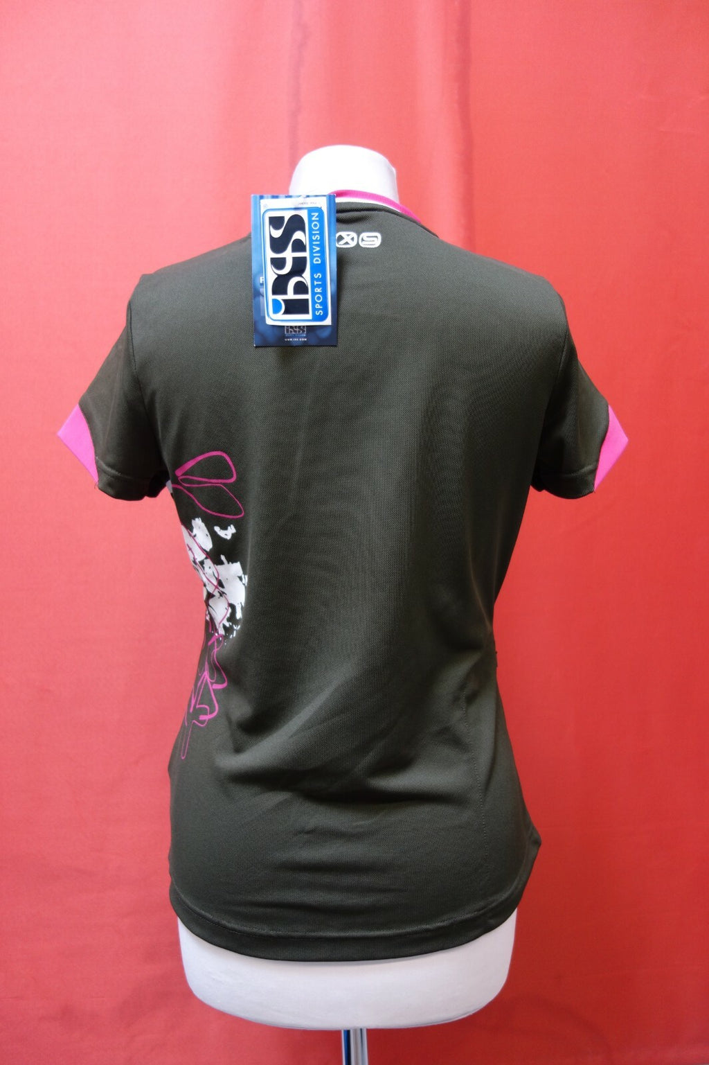 IXS Sport Division Funcitional Shirt Kaki  Pink GR L  E0339 Neu mit Etikett3