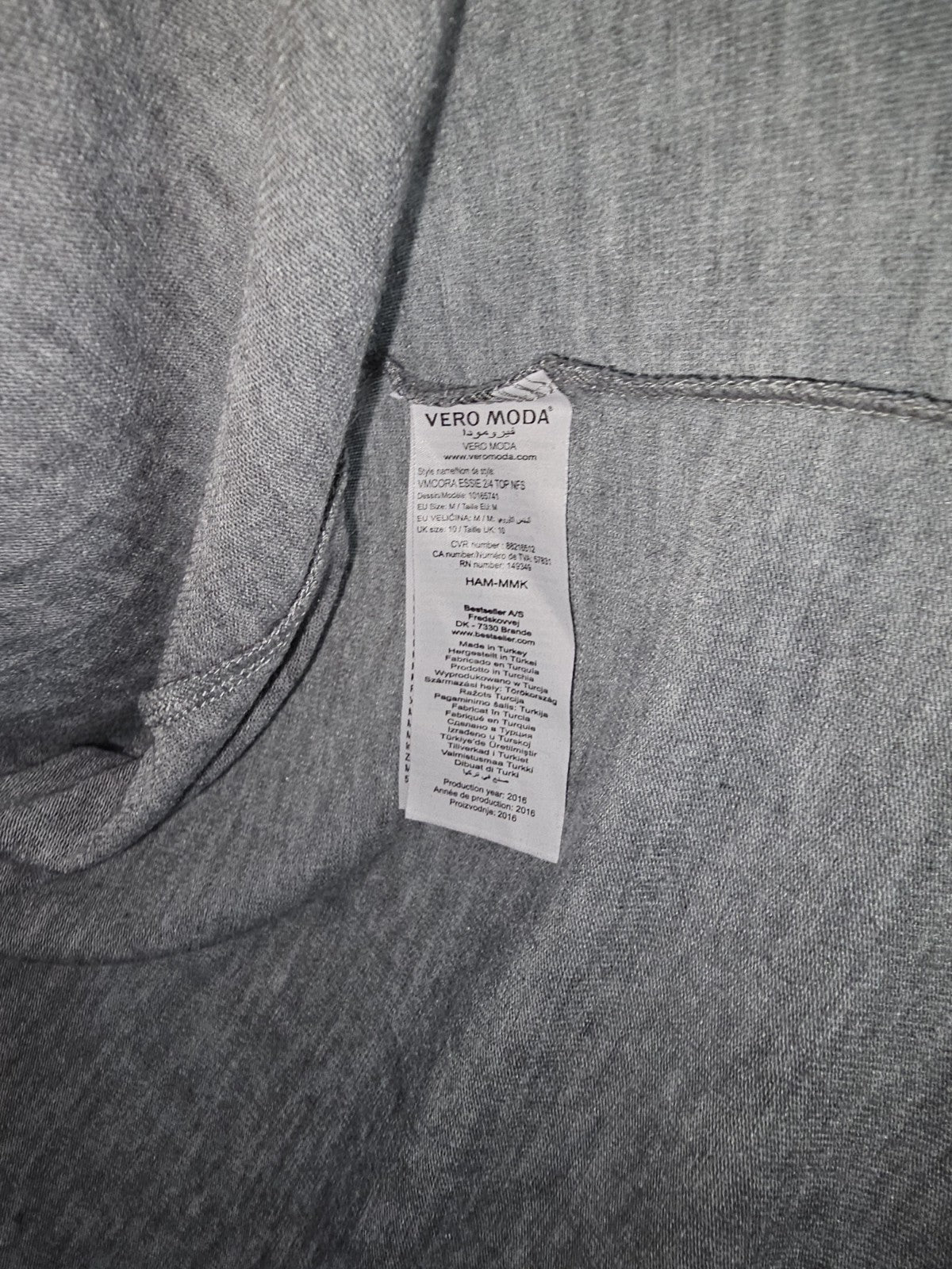 EK9074 Damen Sweatshirt von Vero Moda, Grau, Gr. M3
