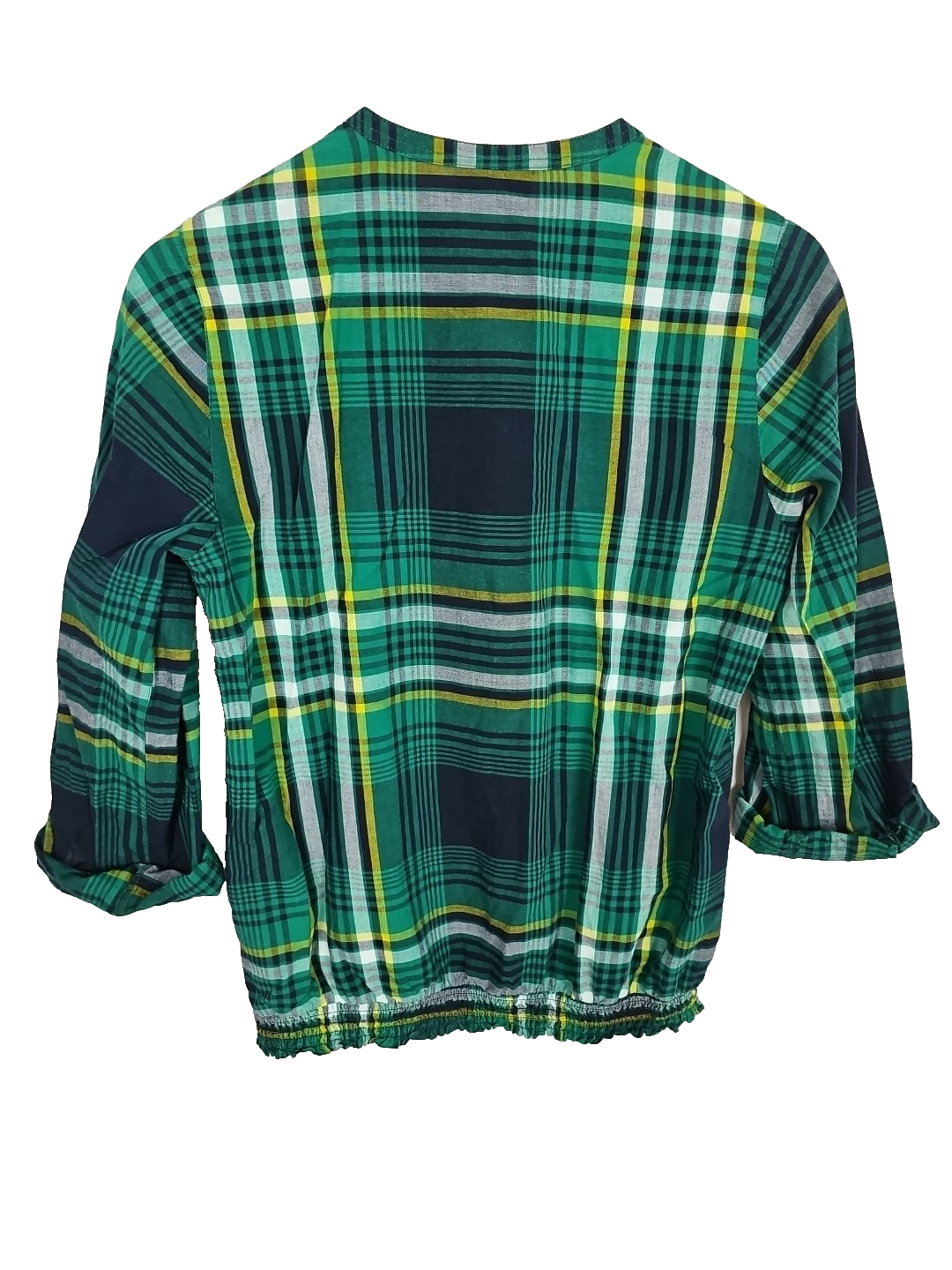 EK8267 Frauen Bluse Gina Benotti Gr36/38 Grün Karriert 2
