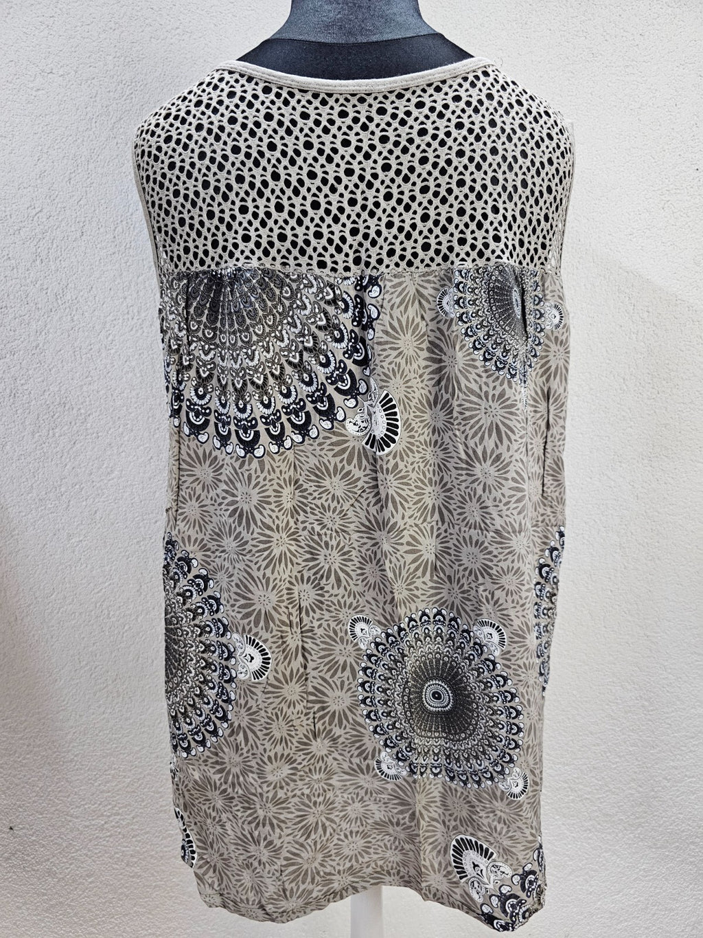 EK5911 Damen Shirt, graubraun, gemustert, Gr. 2XL3