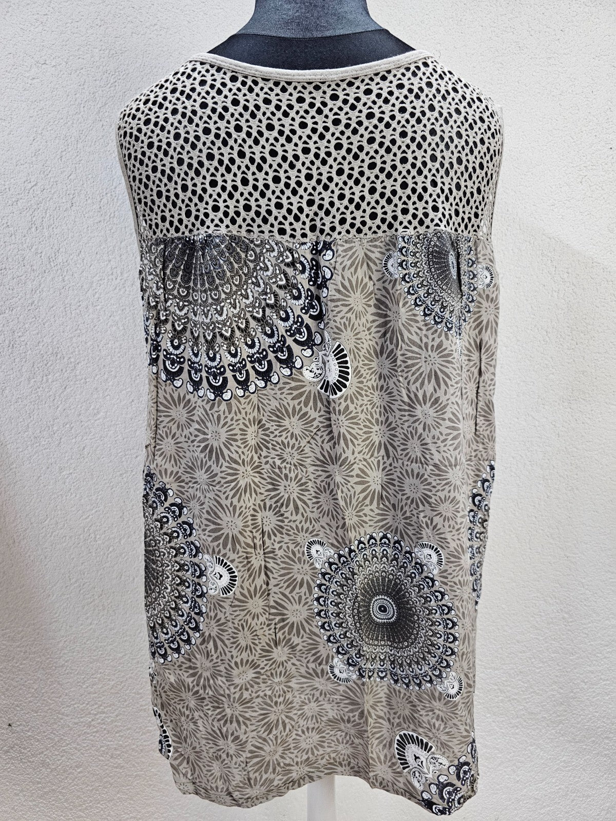 EK5911 Damen Shirt, graubraun, gemustert, Gr. 2XL3