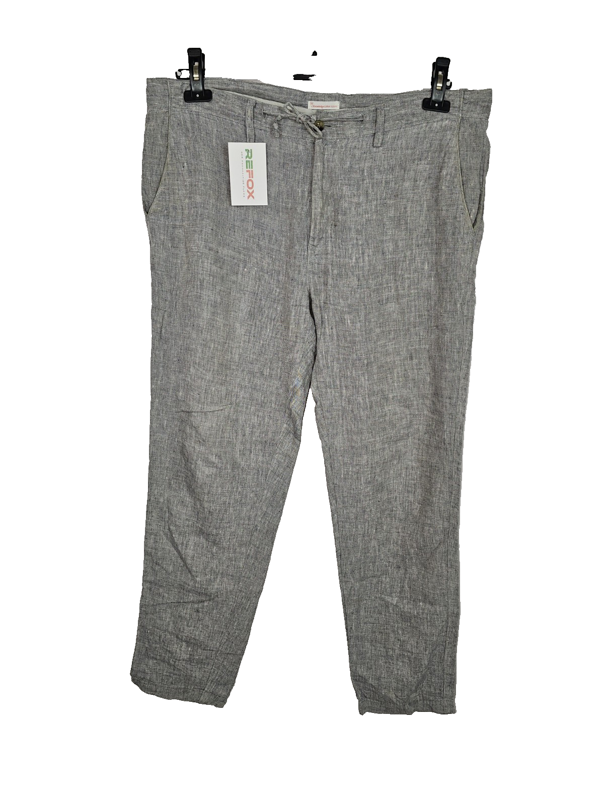 EK5459 Herren Leinenhose von KnowledgeCotten, Grau, Gr.540