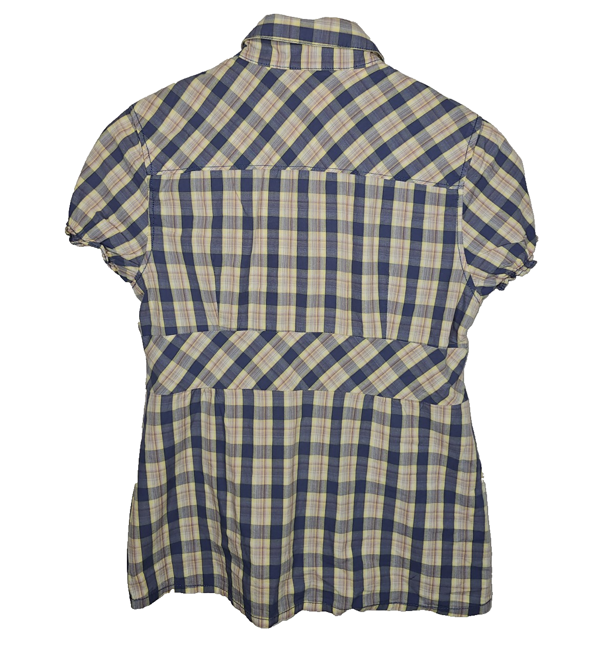 EK7918 Damen Bluse von Tommy Hilfiger Denim, Blau/Gelb, Gr. S4