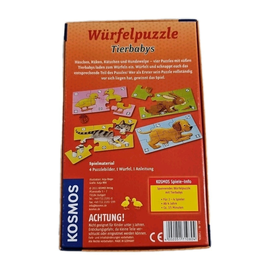 EK4394 Würfelpuzzle Tierbabys- Puzzels vollständig, Würfel fehlt 1