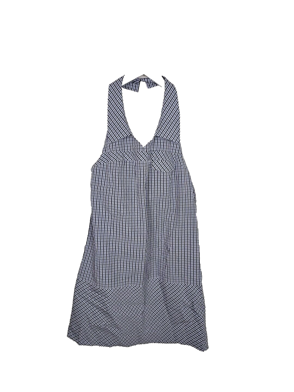 EK 574 Kleid Kookai Karriert Blau Weiss Gr 40 0