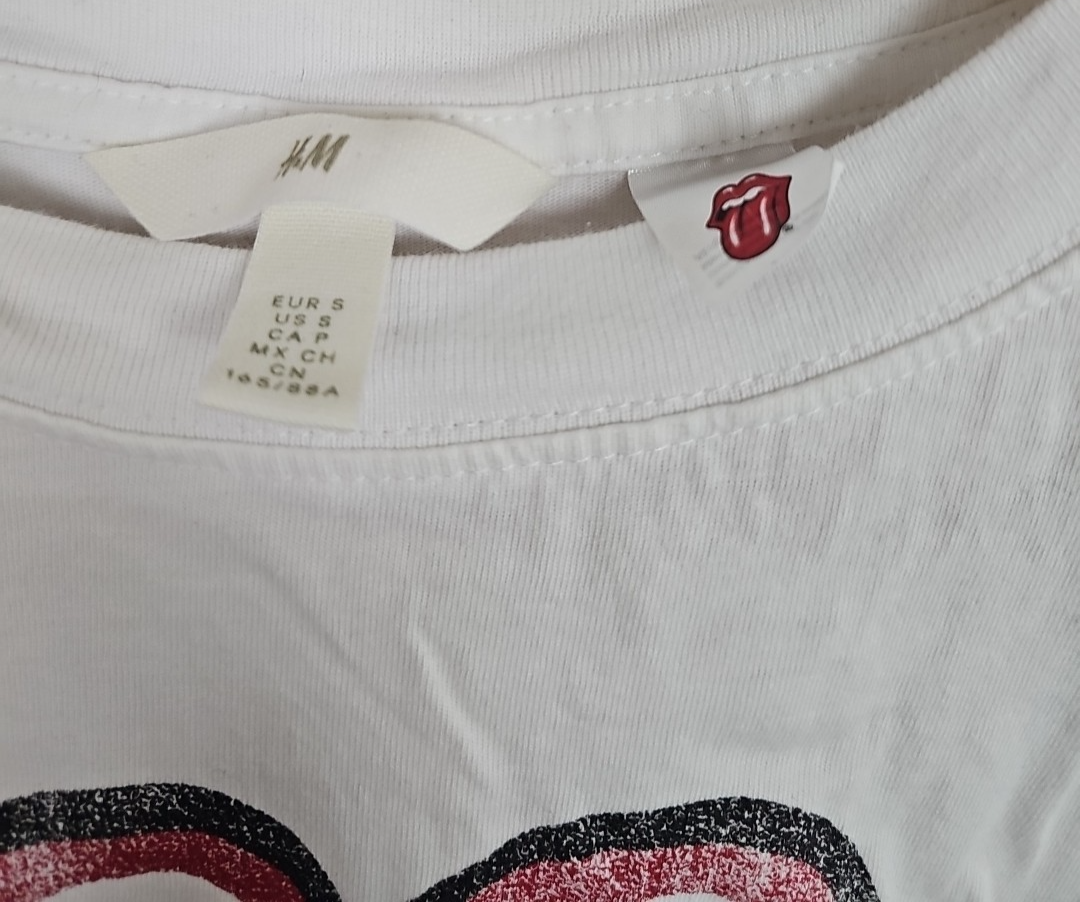 EK8302 Damen Tshirt H&M Weiß Mit Design1