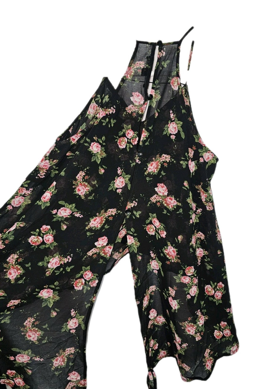 EK10101 Damen Bluse von Tally Weijl, schwarz mit Blumenmuster, Gr.XXS2