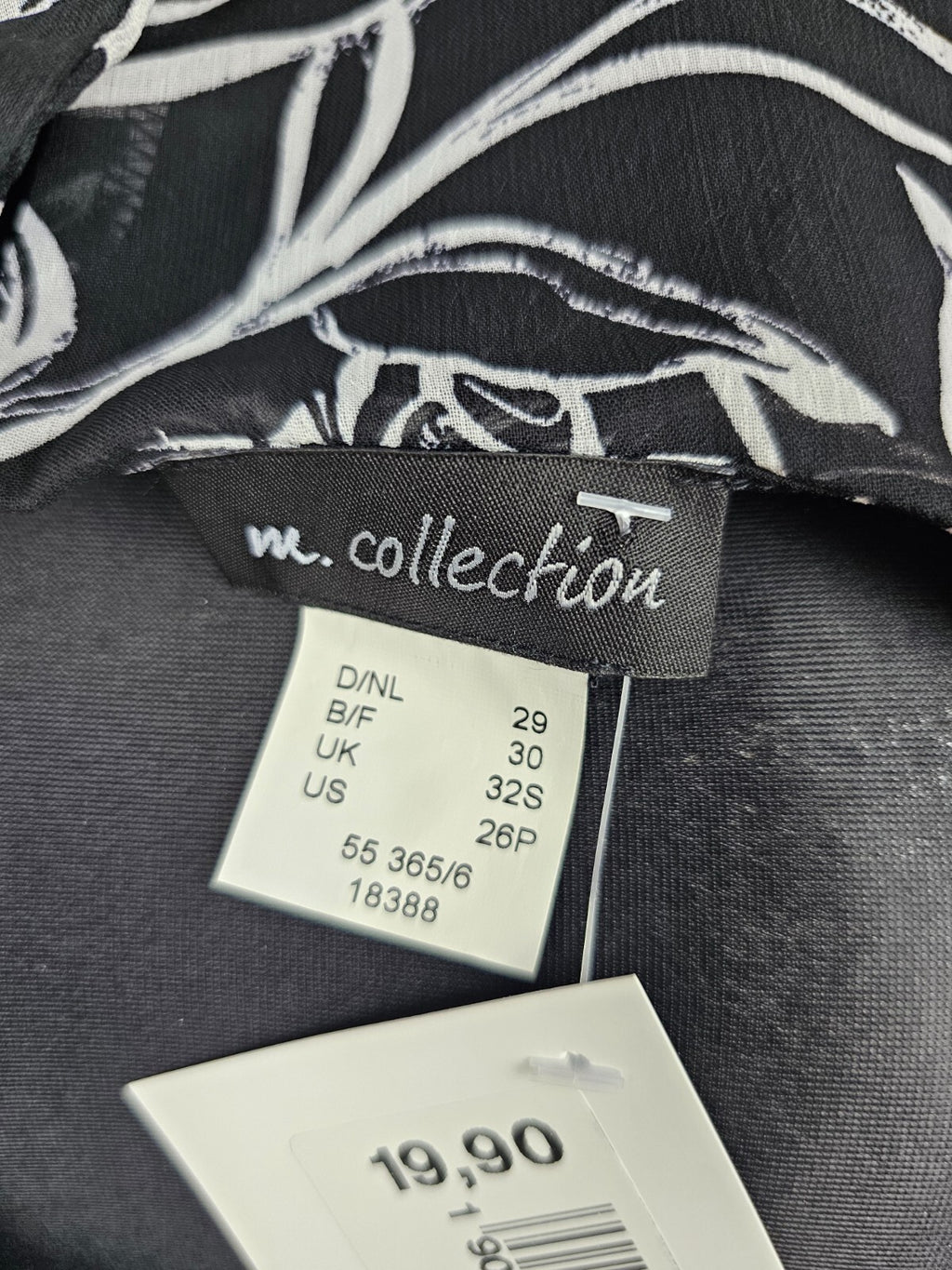 EK5694 Damen Kleid von m.collection, schwarz/weiß, Gr. 298