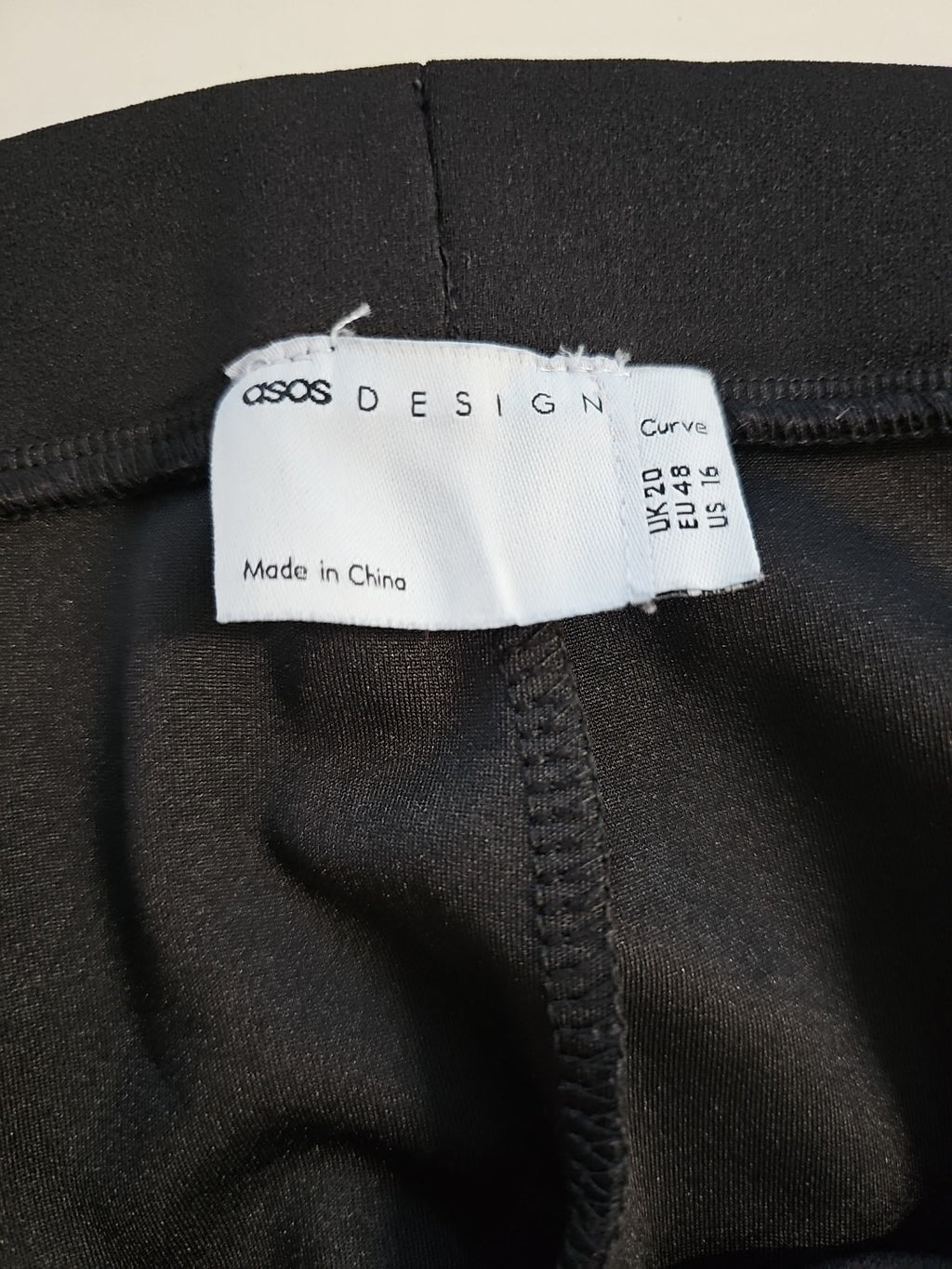 EK10385 Damen Wide Leg Hose von Asos Design Curve, Schwarz, Gr. 482