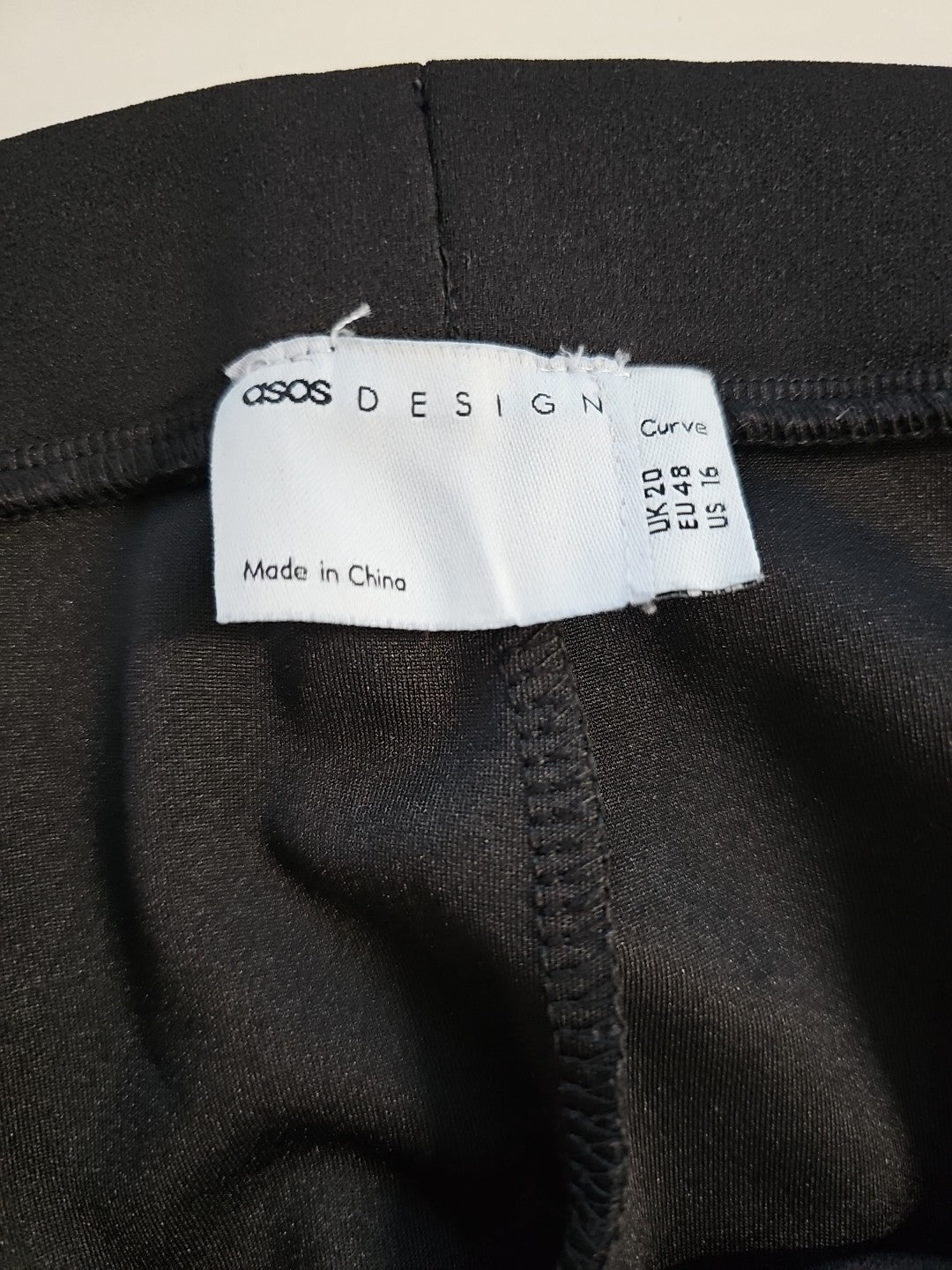 EK10385 Damen Wide Leg Hose von Asos Design Curve, Schwarz, Gr. 482