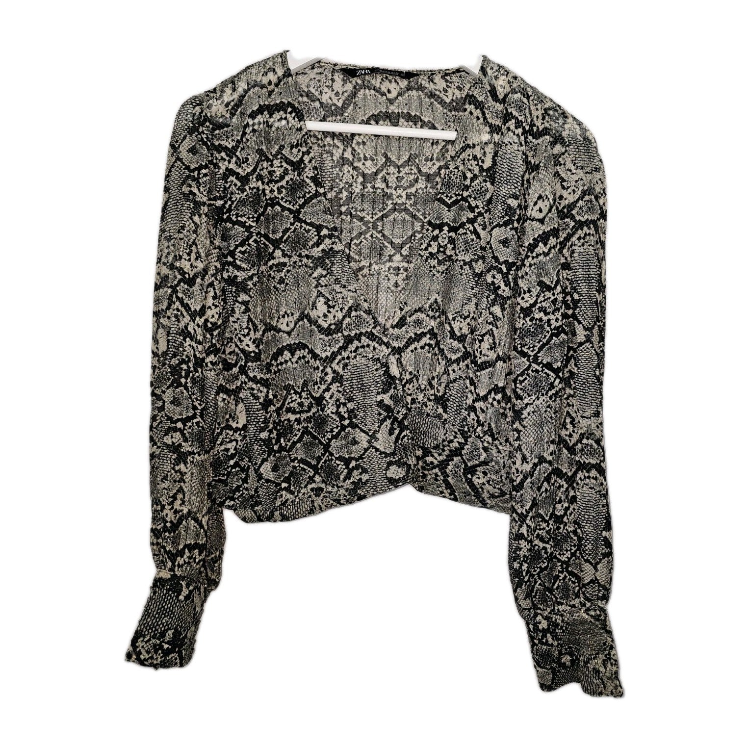 EK8651 Damen Bluse von Zara, Schlangenmuster, Gr.XL0