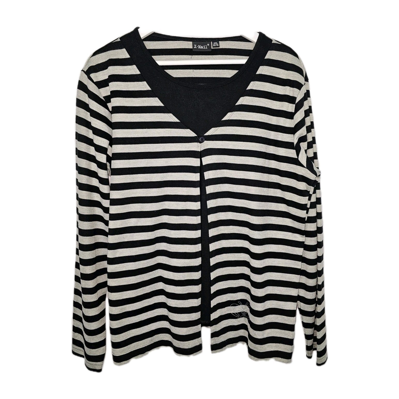 EK8649 Damen Shirt von X-Mail, grau-schwarz, Gr.XXL0