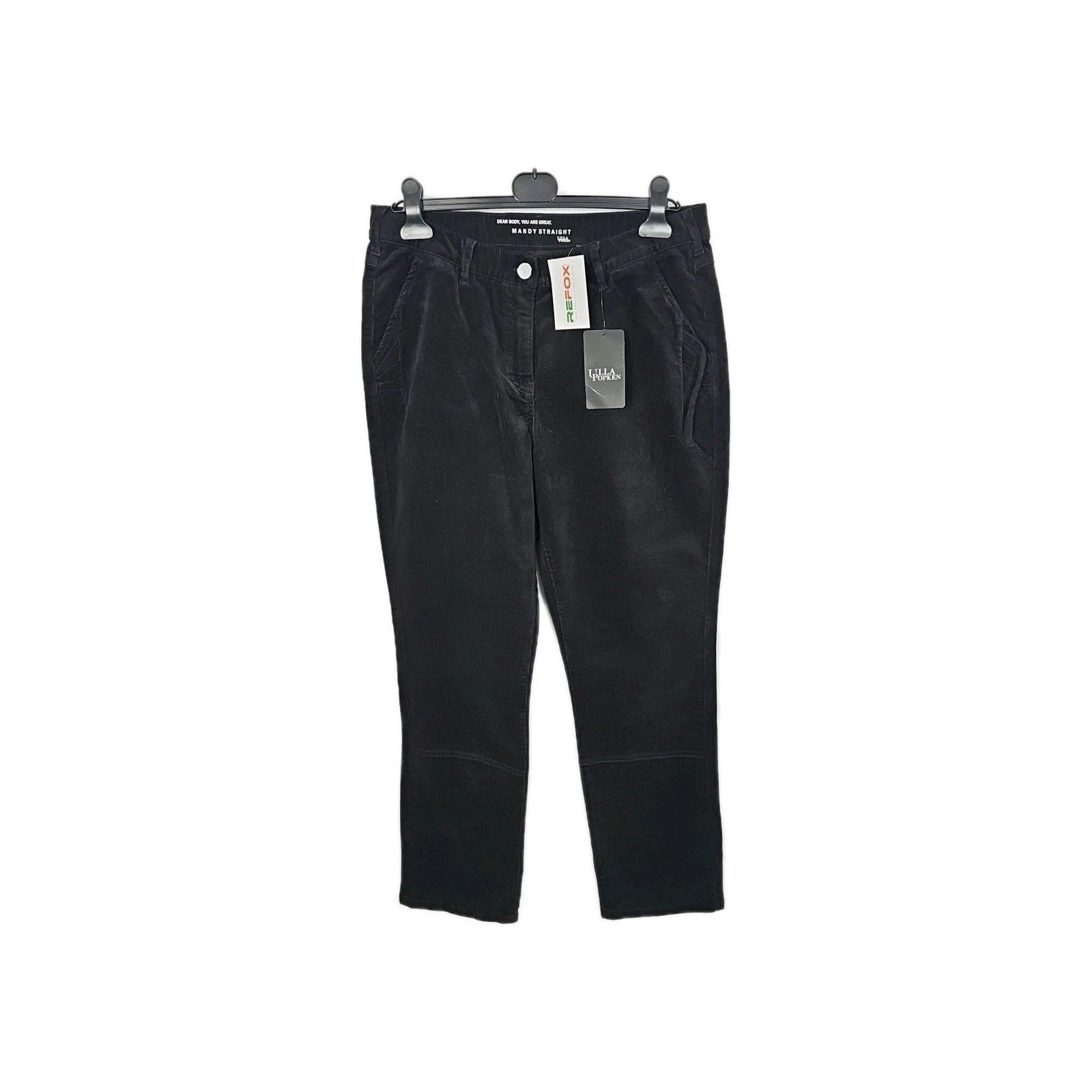 EK1195 Damen Hose Mandy Straight Gr.44 Schwarz Taile 44cm Höhe 111cm0