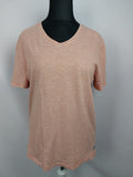 EK3832 Damen T-Shirt von Tom Tailor, orange/weiß gestreift, Gr. XL0