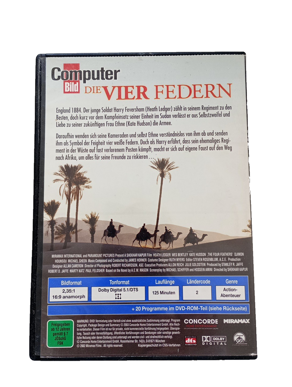 EB3407 Die Vier Federn DVD Heath Ledger Kate Hudson Wes Bentley 1