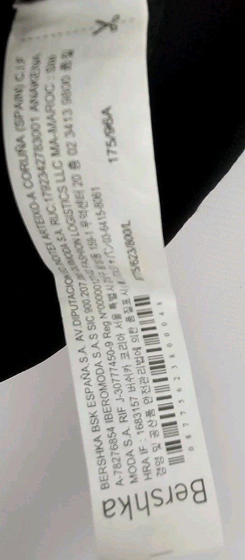 EK9734 Damen Top von Bershka, Schwarz, Gr. L3