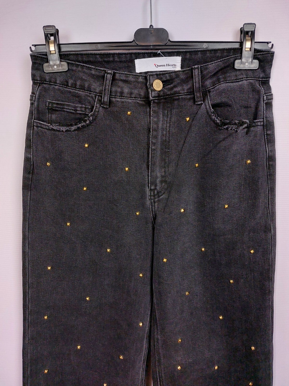 EK2002 Damen Jeans von Queen Hearts, schwarz, Gr. M1