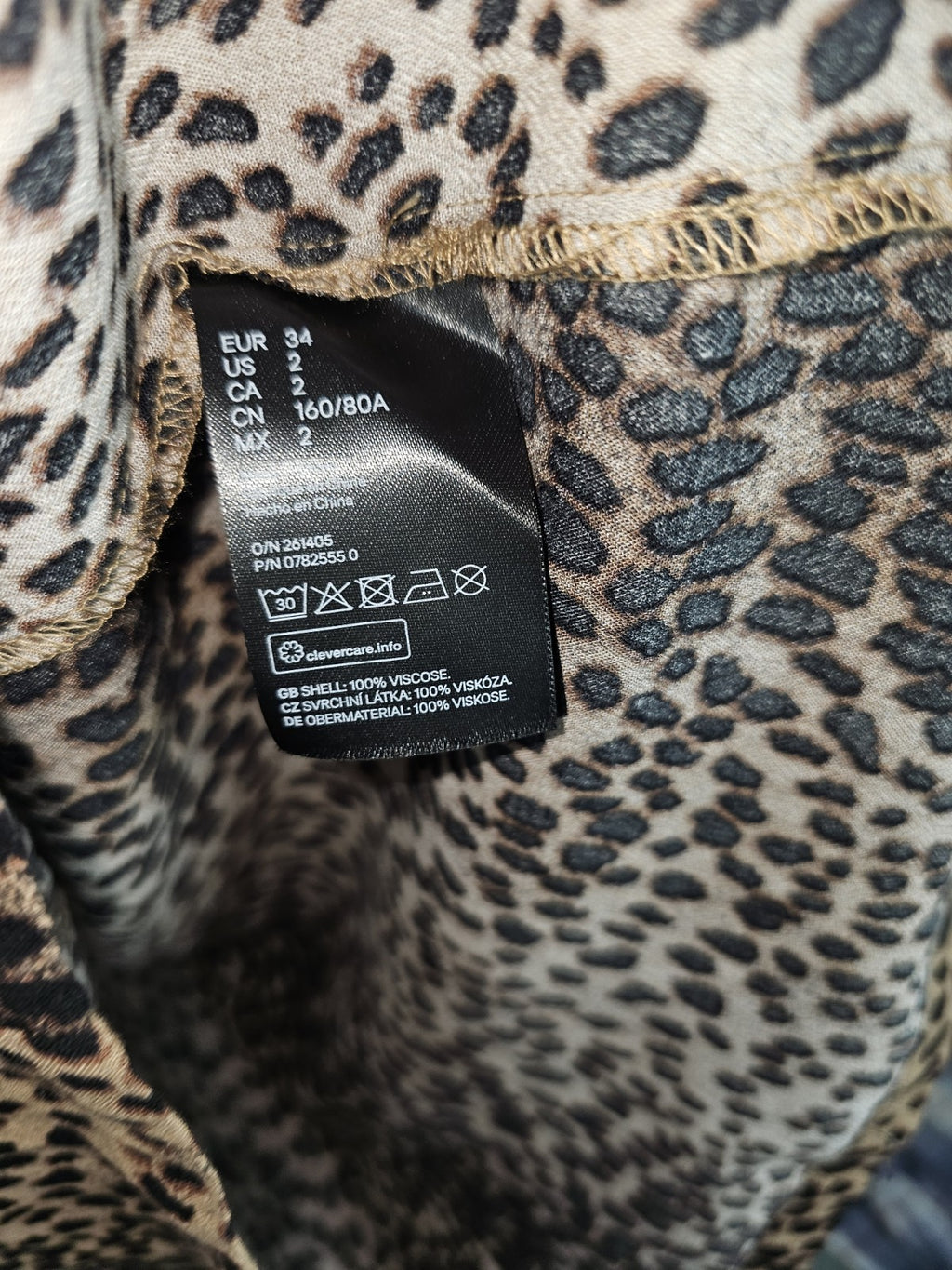 EK7860 Damen Kleid von H&M, Braun, Gr. 344