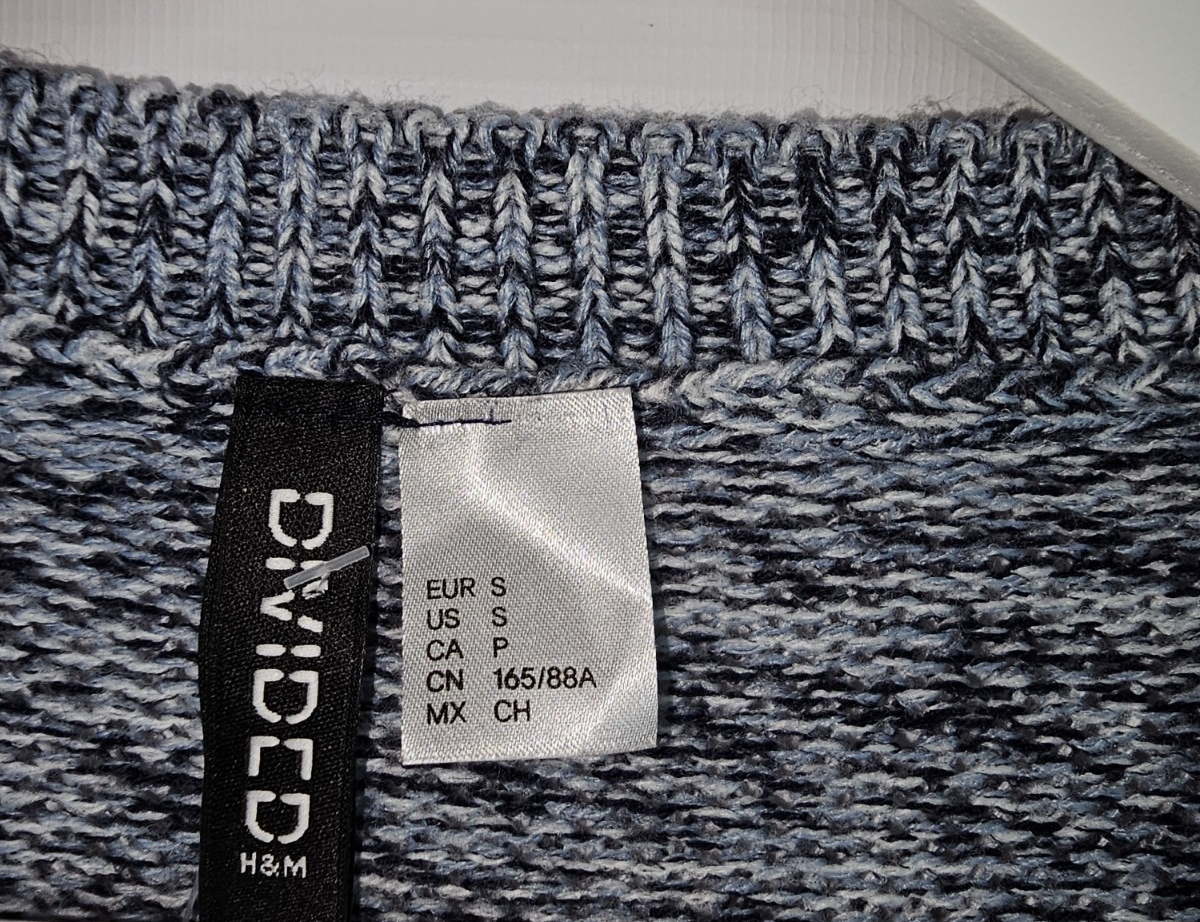 EK7790 Damen Pullover von H&M, blau, Gr.S2
