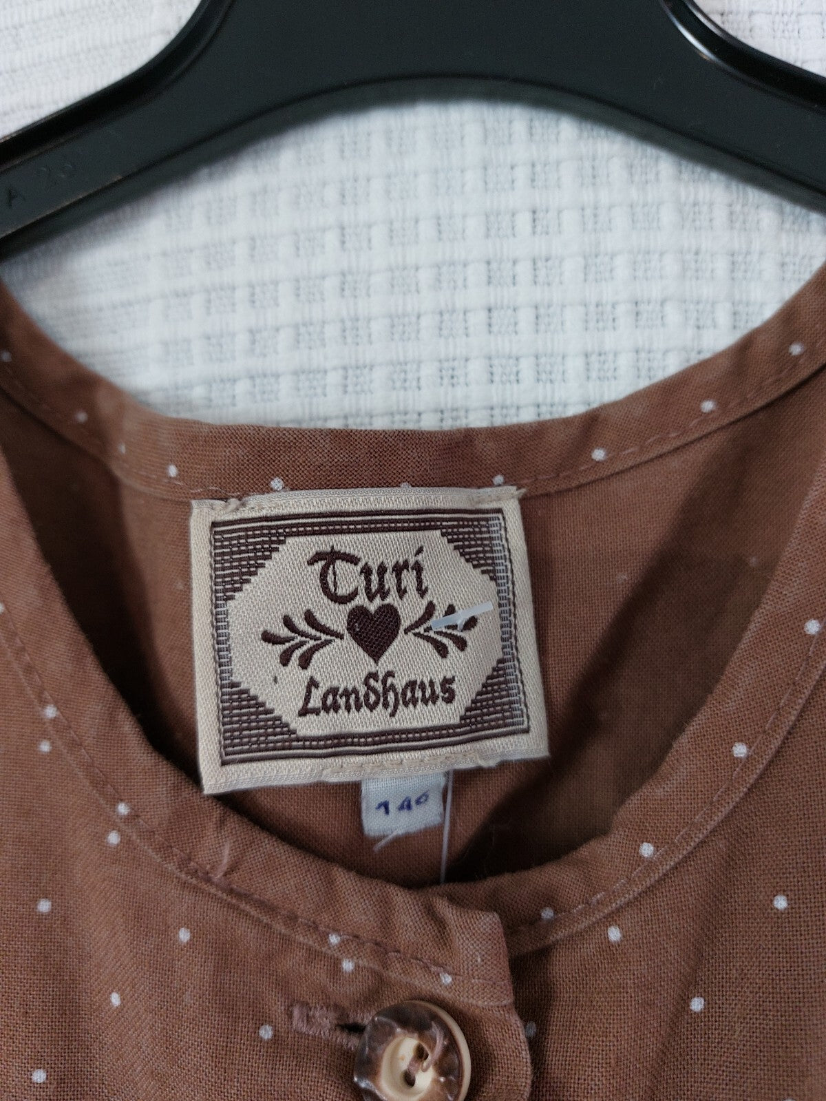 EK3529 Mädchen Dirndl von Landhaus, braun, rosa, Gr. 1462