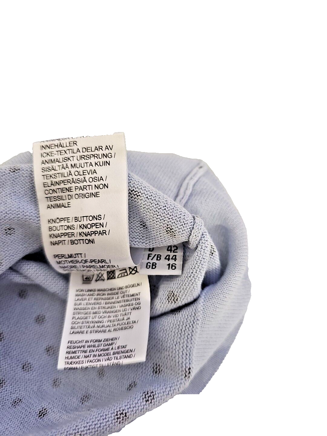EK 4924 Peter Hahn Pullover Blau Gepunktet Gr5