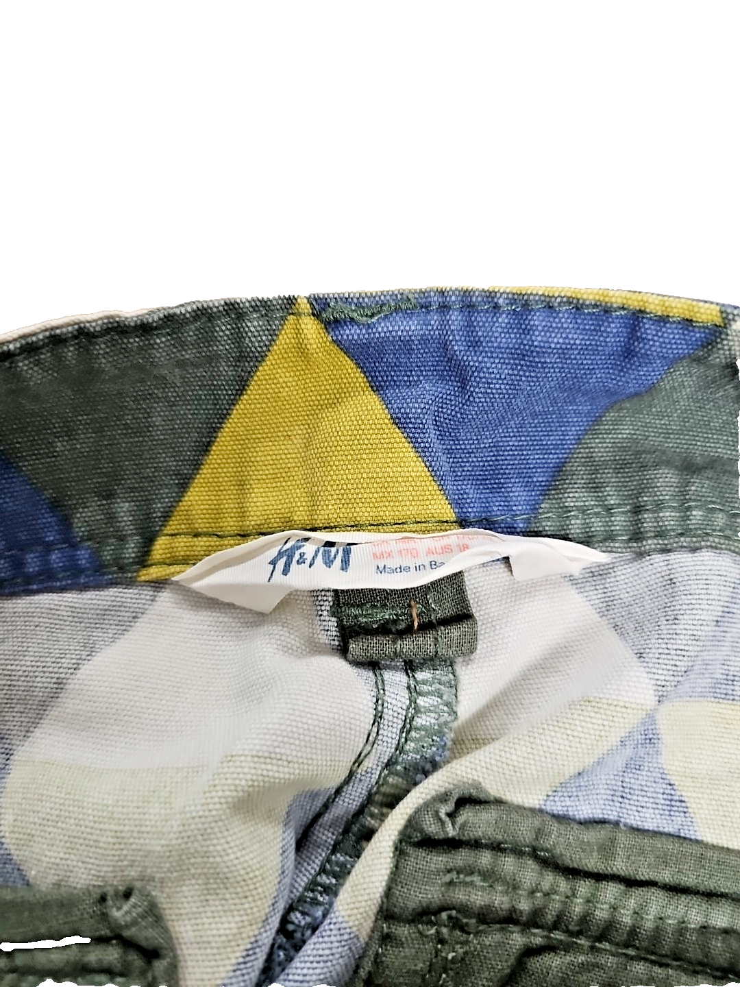 EK 8262 Herren Kurze Hose H&M Gr. L  grün blau beige gemustert3