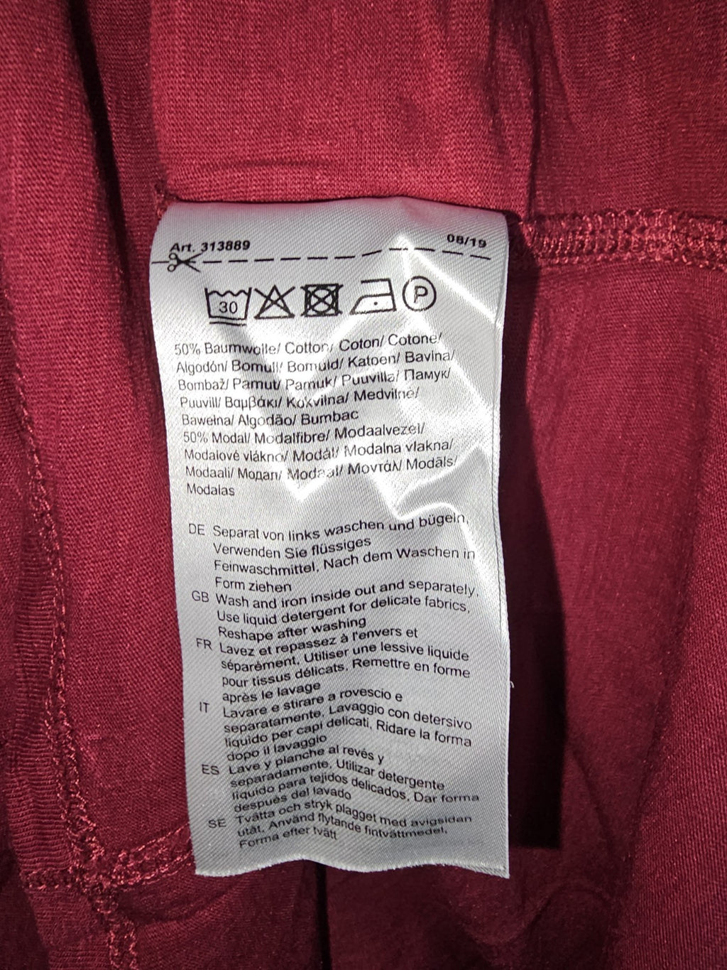 EK9976 Damen T-Shirt von Cecil, bordeauxrot, Gr.M3