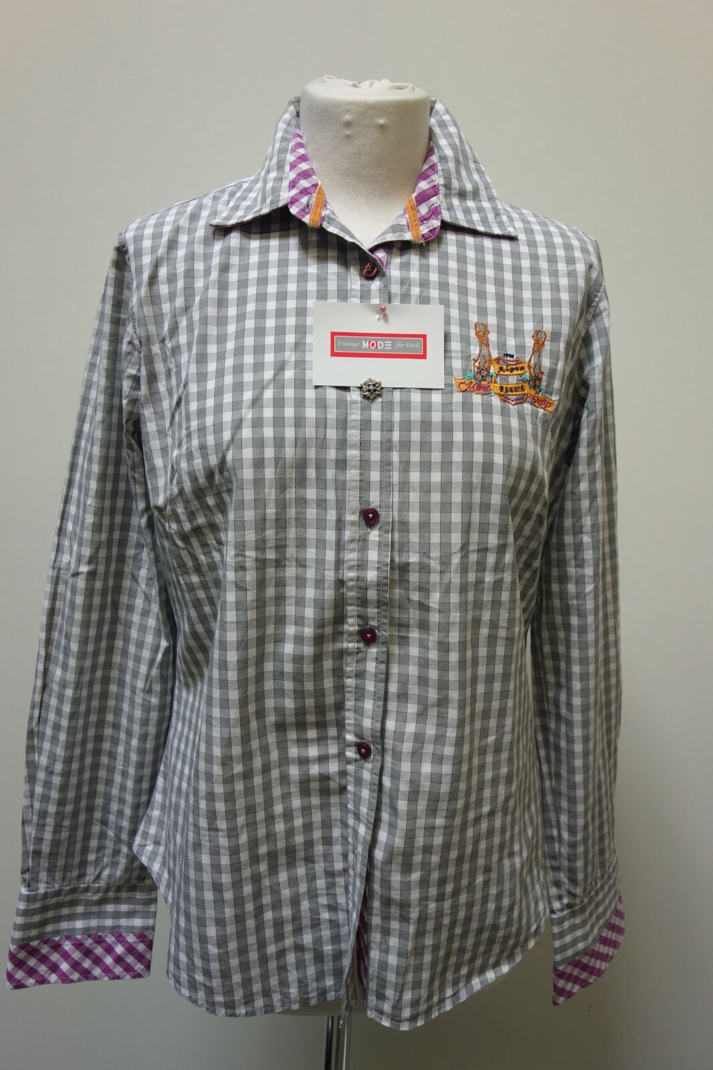 EK0665 Damen Bluse von Milano, kariert, 400