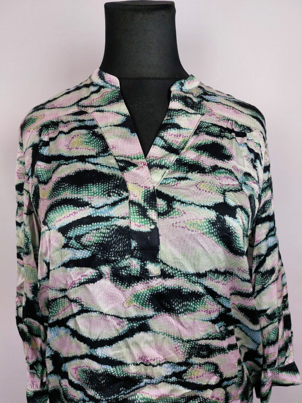 EK1414 Damen Blusee von Esprit, grün-schwarz-pink, Gr.XL1
