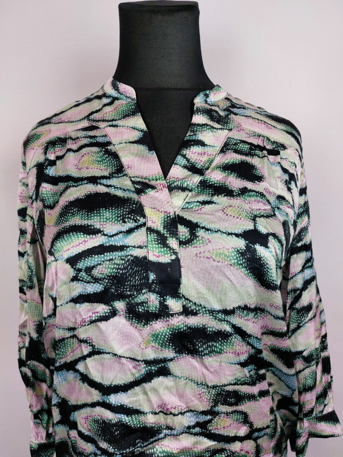 EK1414 Damen Blusee von Esprit, grün-schwarz-pink, Gr.XL1