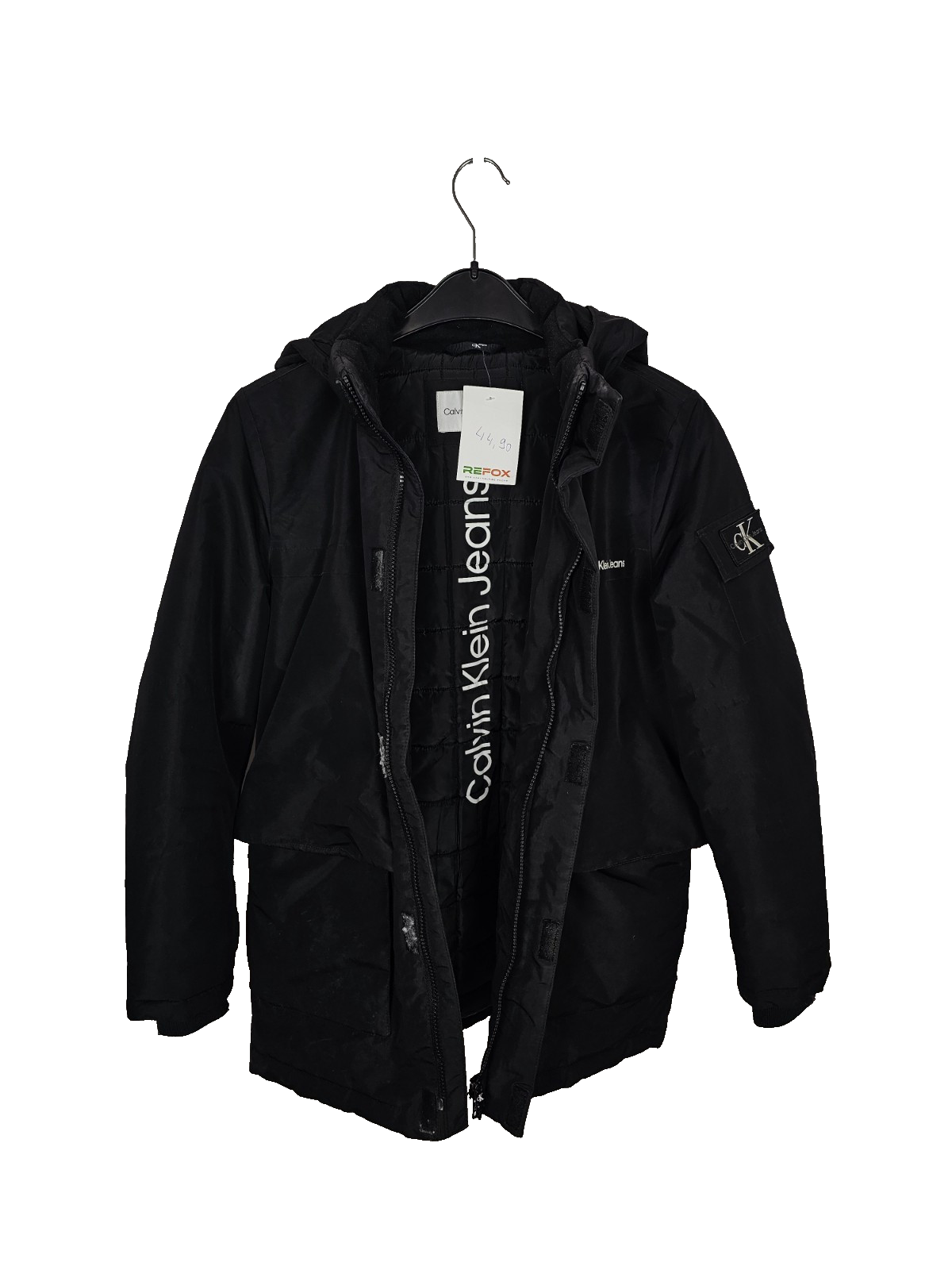 EK7154 Jungen  Jacke von Calvin Klein Jeans, Schwarz, Gr.144
