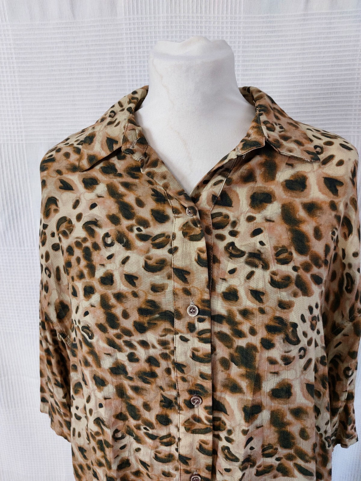 EK3642 Damen Bluse von Pull&Bear, braun/beige, Gr. M3