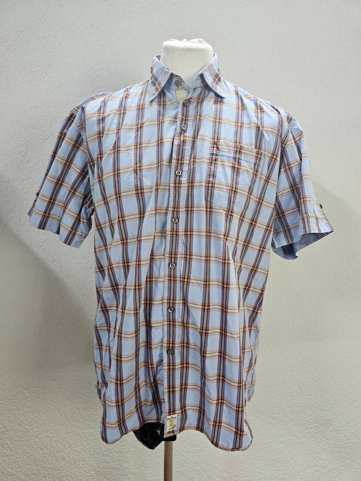 EK6034 Herren Hemd von Pierre Cardin, blau, Kariert, Gr.XL0