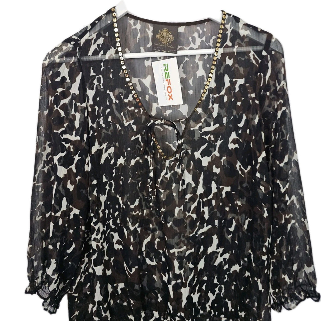 EK9327 Damen Kleid von Fashion Safari, Braun, Gr. 361