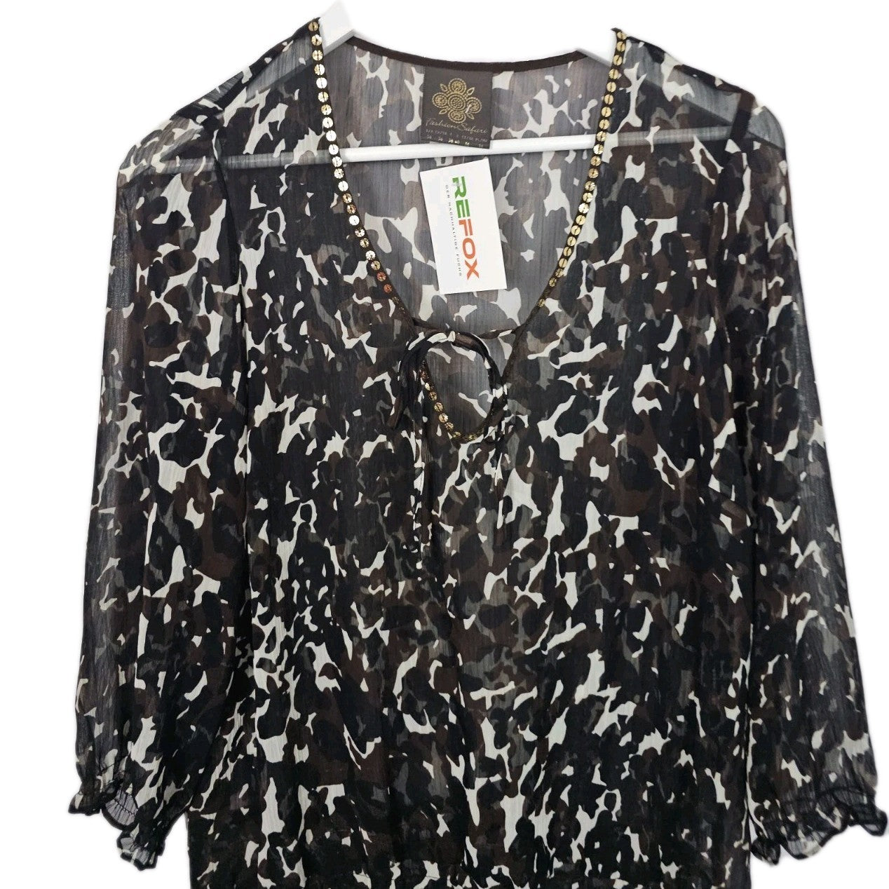 EK9327 Damen Kleid von Fashion Safari, Braun, Gr. 361