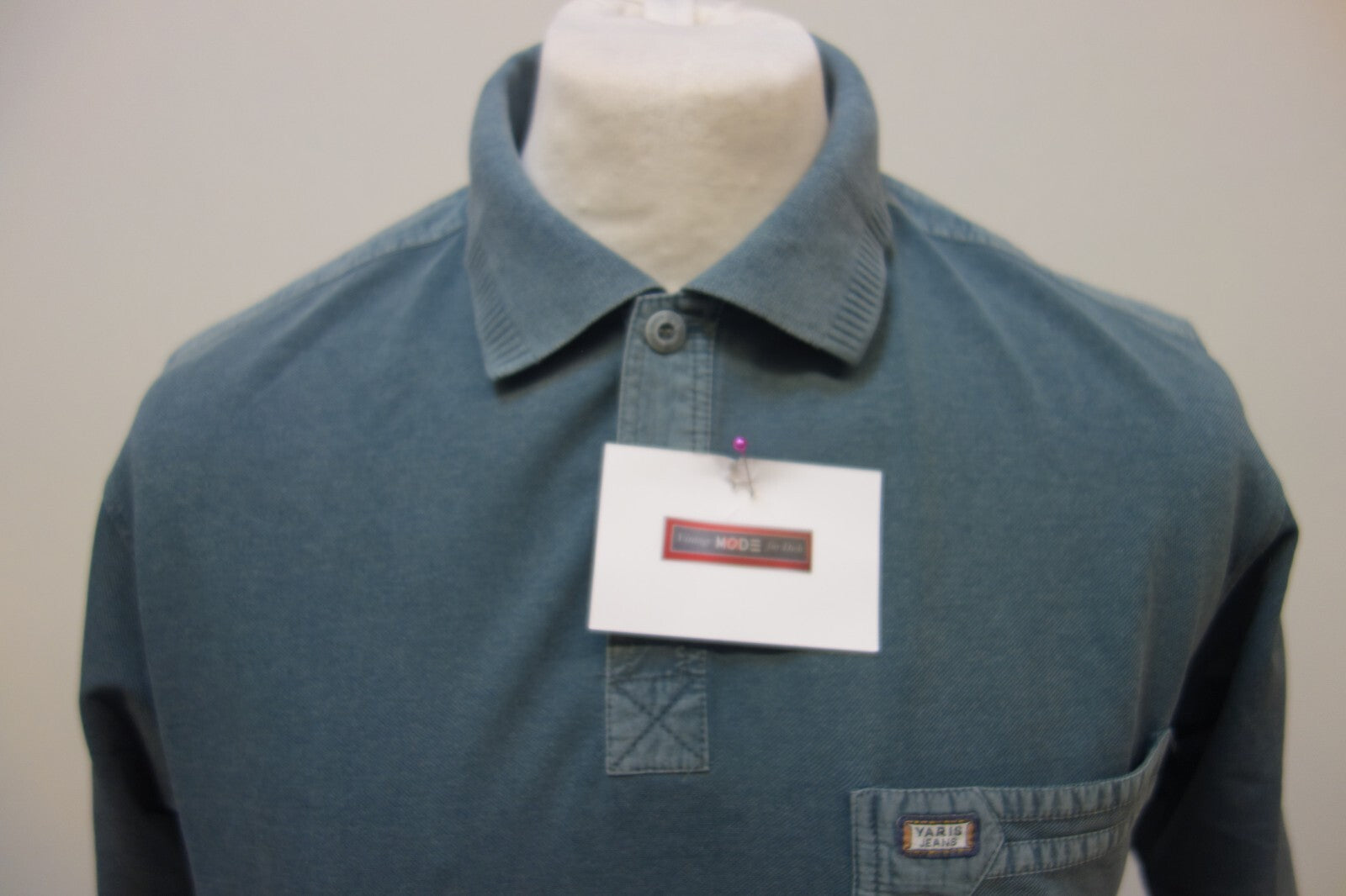 EK0363 Herren Oberteil von Yaris Jeans Größe M blau, grau1