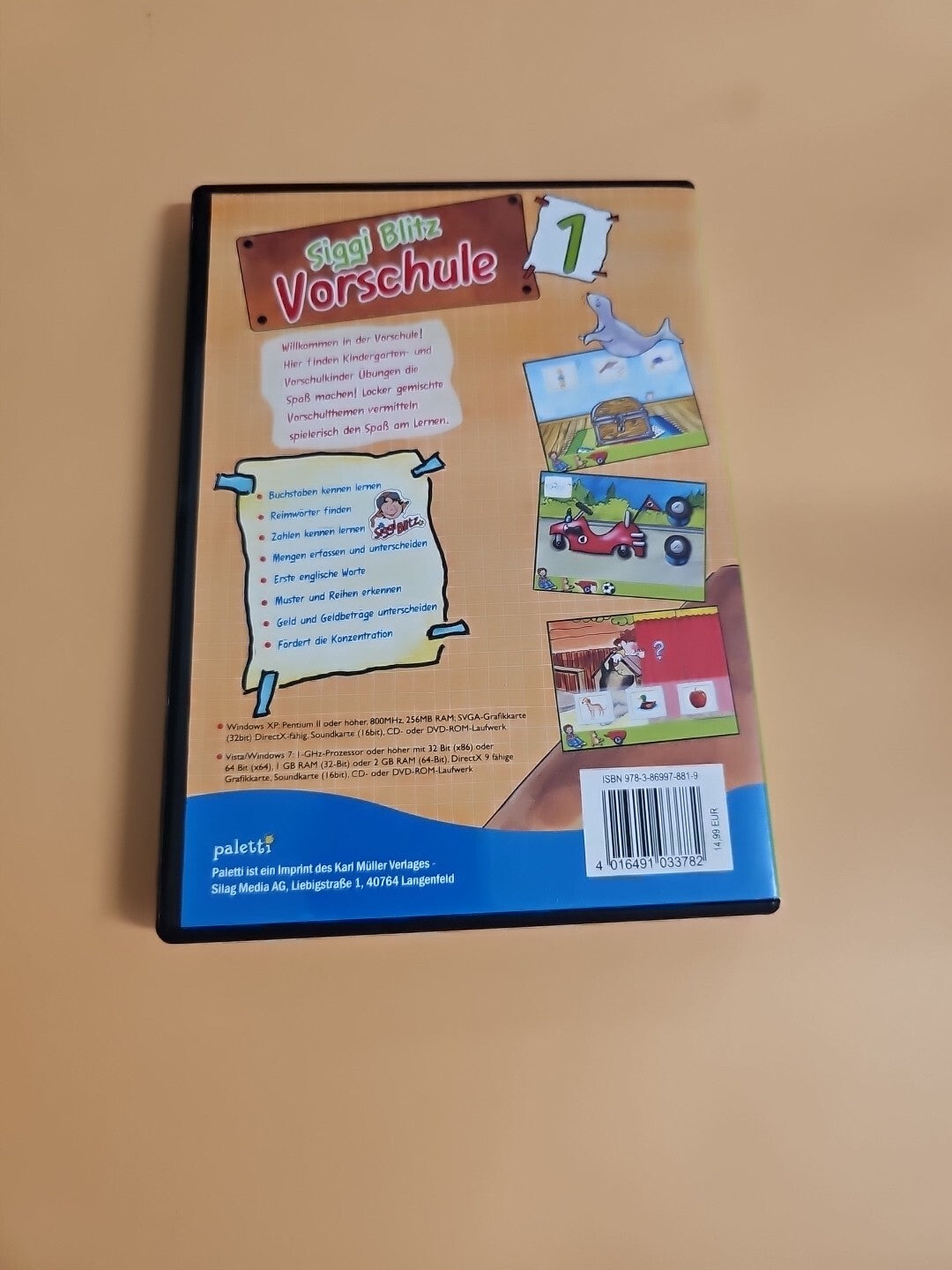 "Siggi Blitz - Vorschule 1" PC-Spiel / Lernspiel 621