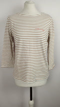 EK5205 Damen Shirt von Tom Tailor, weiß-braun, Gr.L0