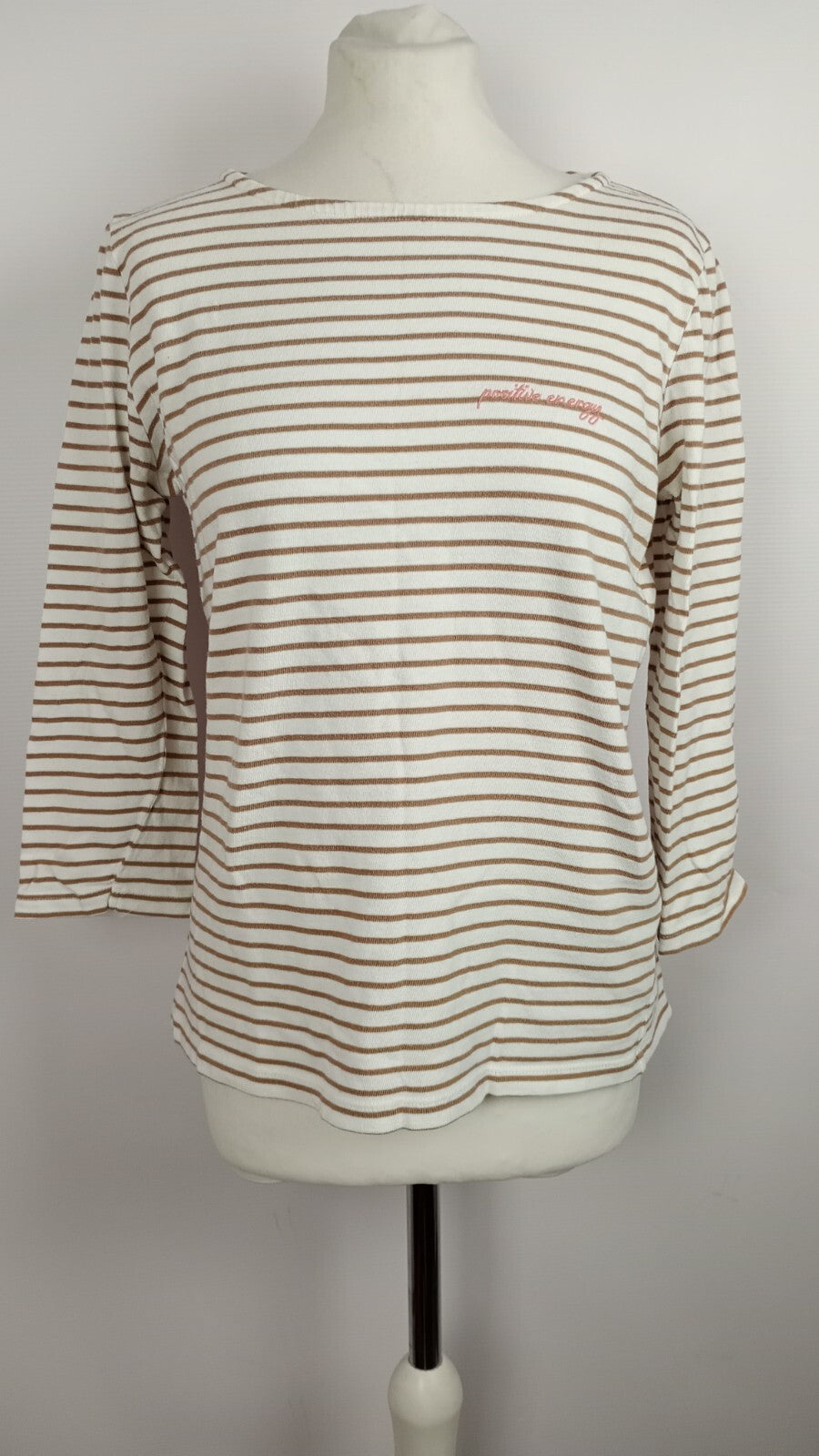 EK5205 Damen Shirt von Tom Tailor, weiß-braun, Gr.L0