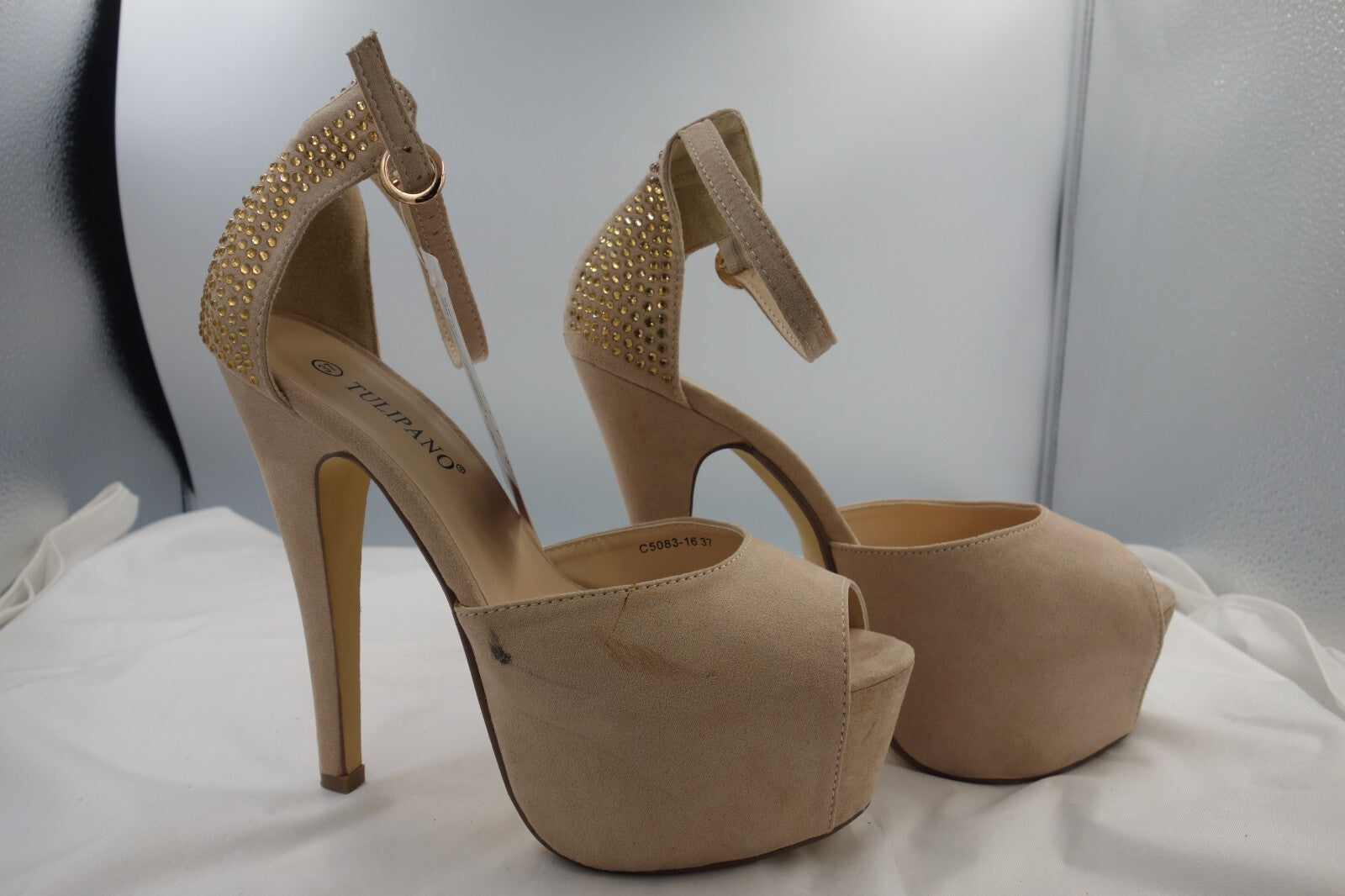ES0158 Damen Pumps von Tulipano, beige, Gr. 372