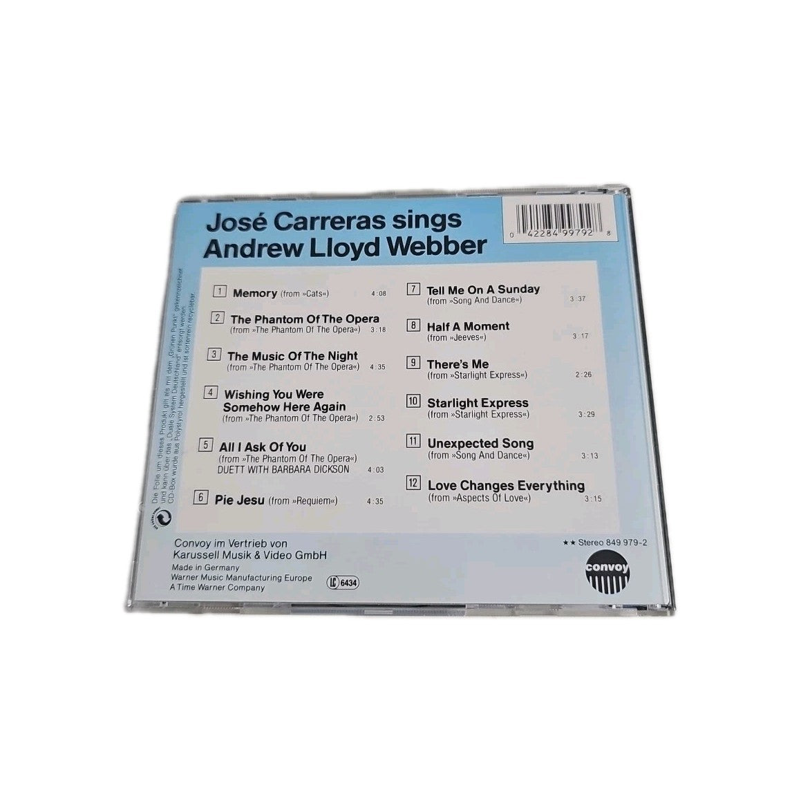 EB4215 Jose Carreras singt Andrew Lloyd Webber OVP2