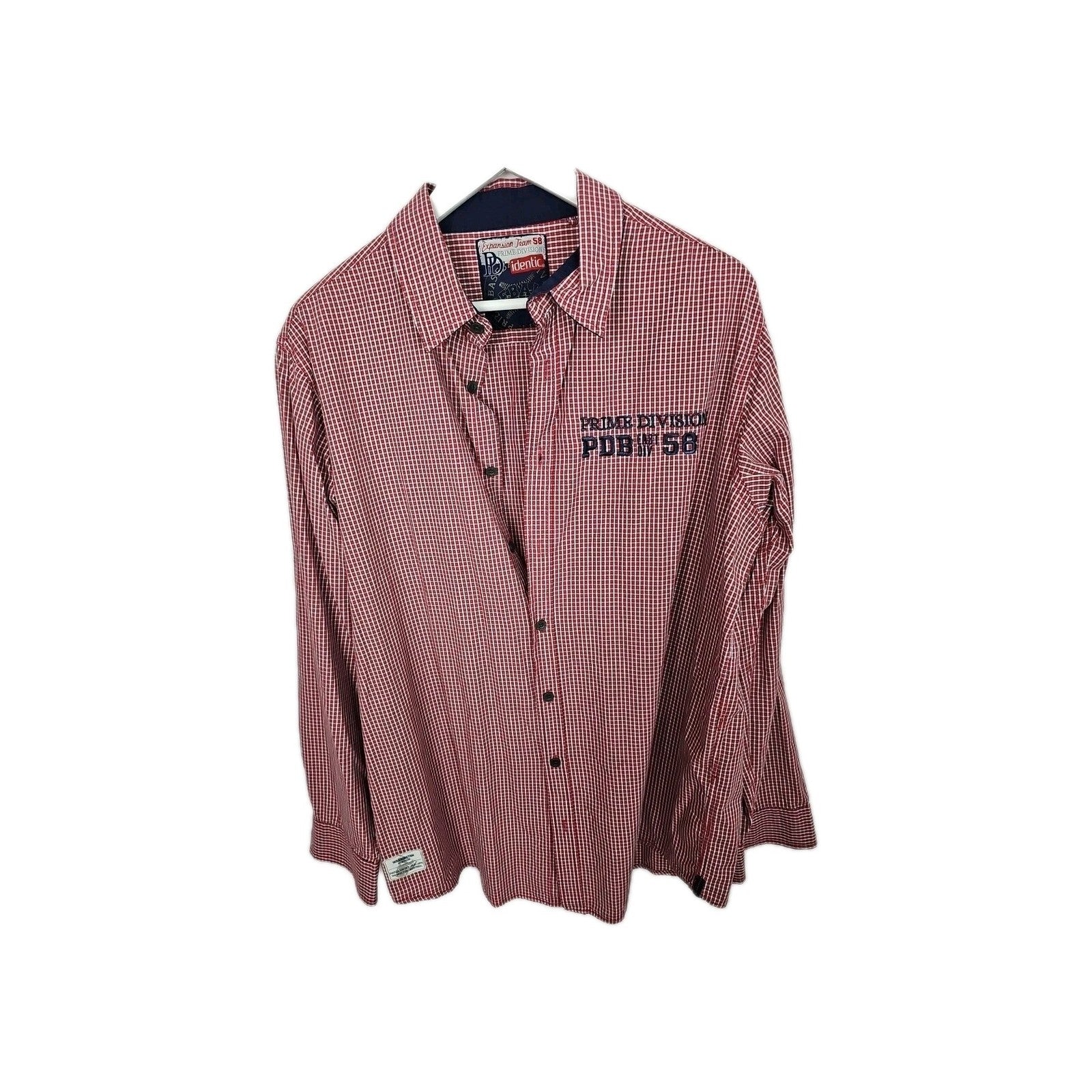 EK9220 Herrenhemd Prime Division Gr.XL Rot Karriert0