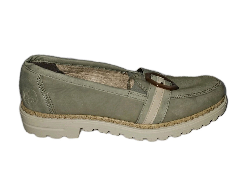 ES779 Damen Slipper von Rieker, grün, Gr.402