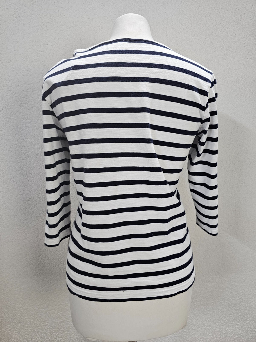 EK1115 Damen Shirt von Woman by Tchibo, weiß/blau gestreift, Gr. 36/385