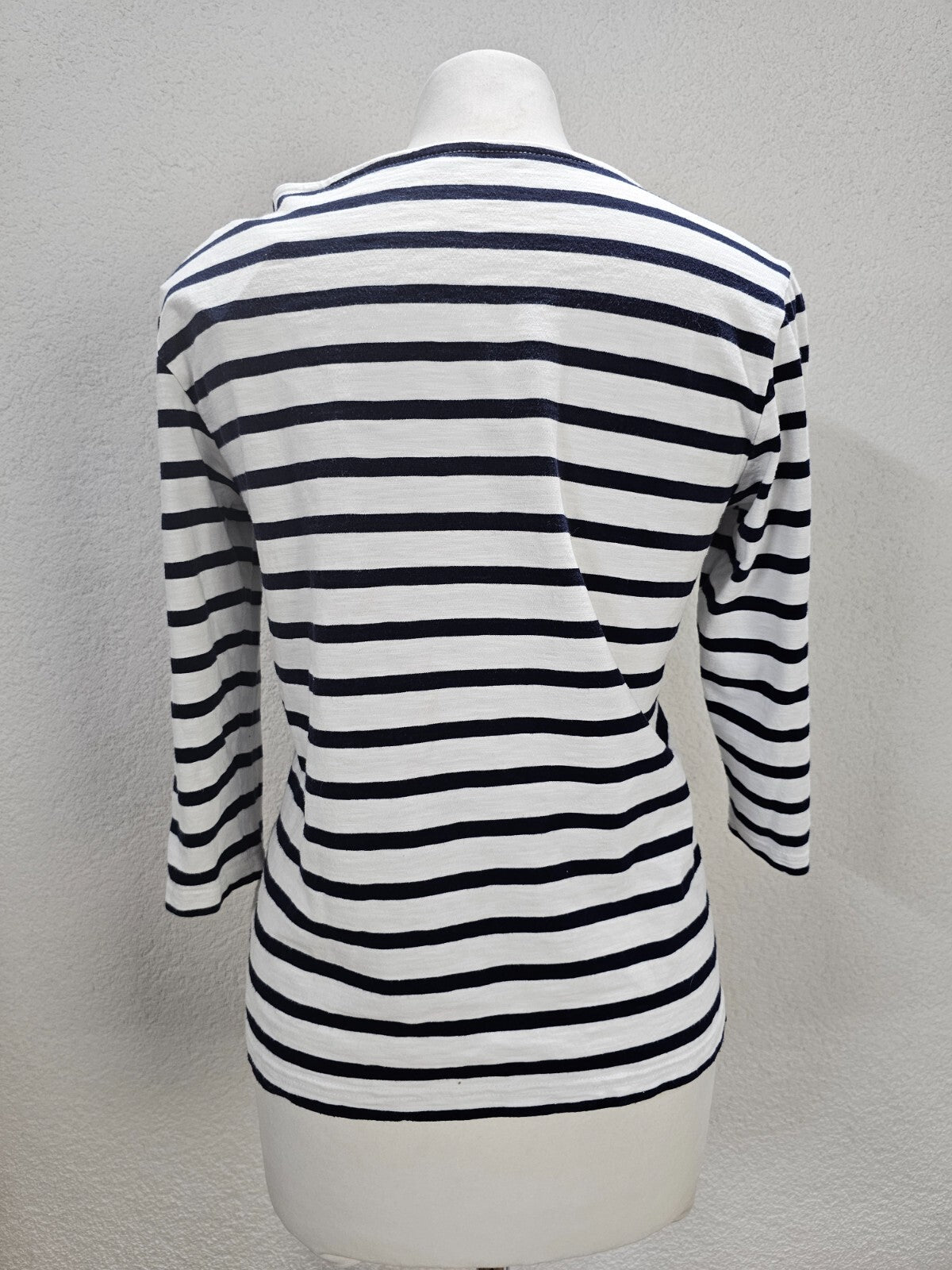 EK1115 Damen Shirt von Woman by Tchibo, weiß/blau gestreift, Gr. 36/385