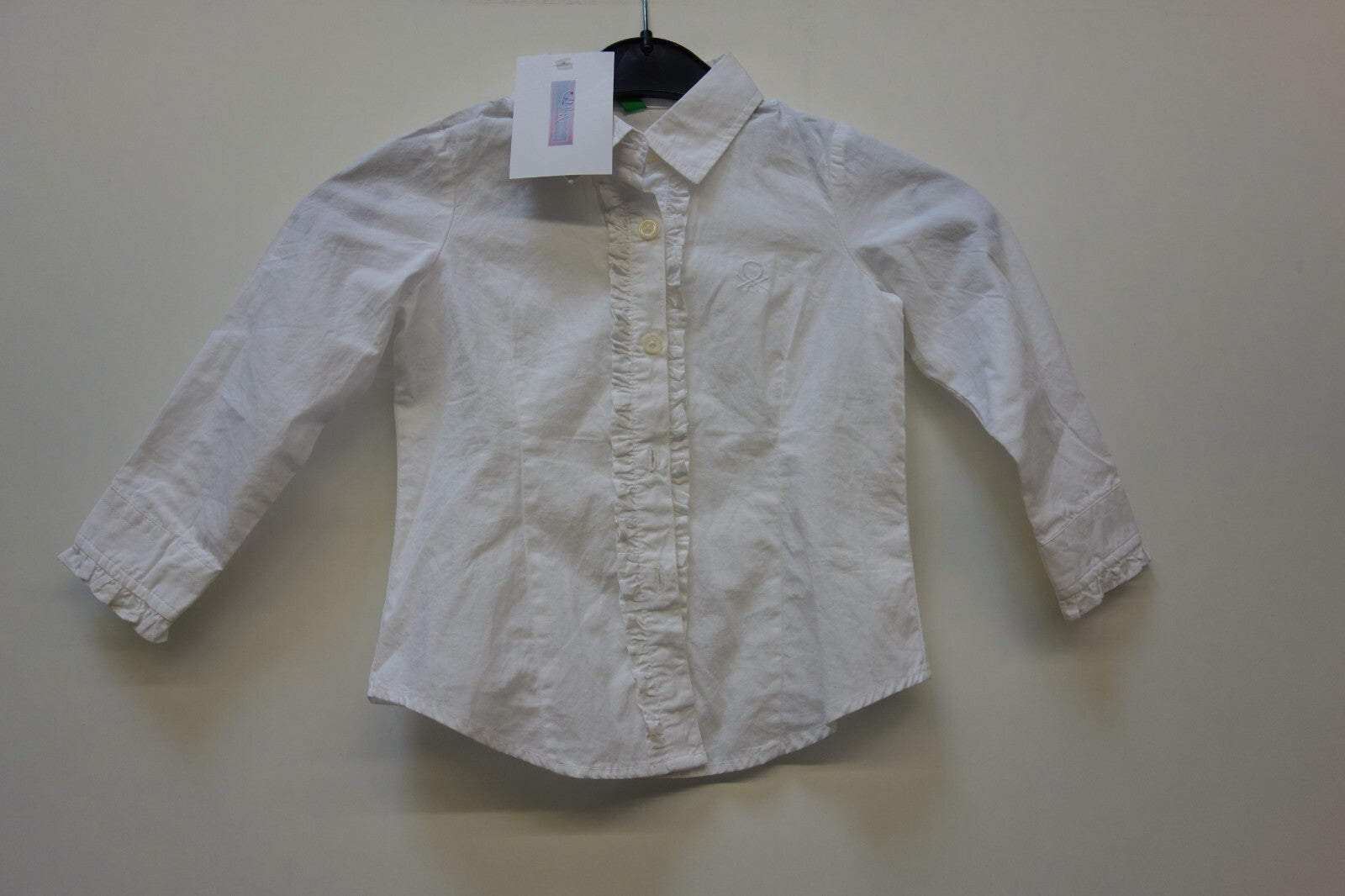 EK3851 Mädchen Bluse von Benetton, weiß, Gr. 820